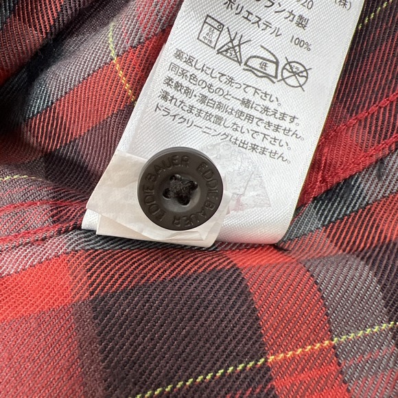 Eddie Bauer Men's Red & Gray Plaid Long Sleeve Shirt Size Large - Picture 10 of 12